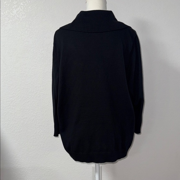 TANJAY Women’s Black Cowl Neck Sweater. - Picture 3 of 9